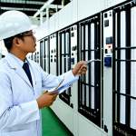 Home 16 Industrial Harmonic Filtering**
"A clean, modern factory interior in Thailand. Electrical engineers in professional attire are inspecting a harmonic filter installed near electrical panels. Focus on the filter and the engineers' focused expressions. Safe for work, appropriate content, fully clothed, professional environment, perfect anatomy, correct proportions, natural pose, high quality."
**