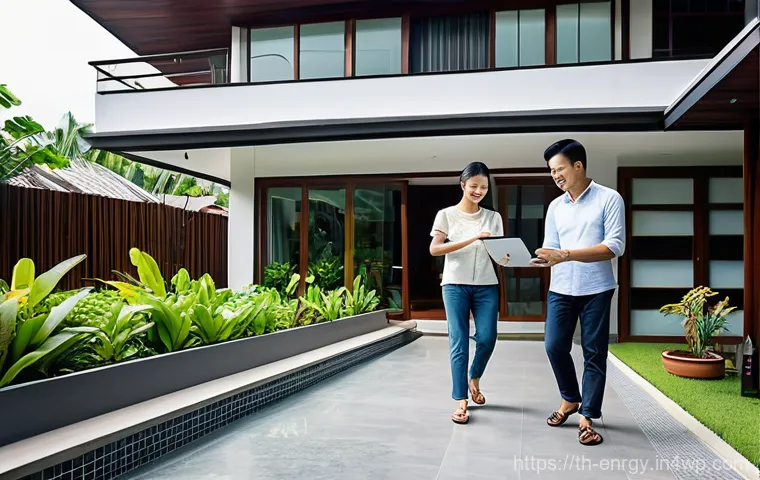 분산형 에너지 시스템의 에너지 관리 시스템 - **Prompt 1: A Smart, Sustainable Thai Family Home**
    A bright, sunny outdoor shot of a modern, mu...